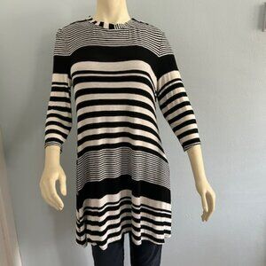 Tiana B Striped Tunic Top Dress, Black/White, Size 14 - SALE!